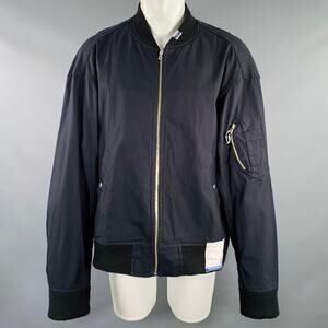 MIHARAYASUHIRO Size 38 Black Cotton Oversized Bomber Jacket